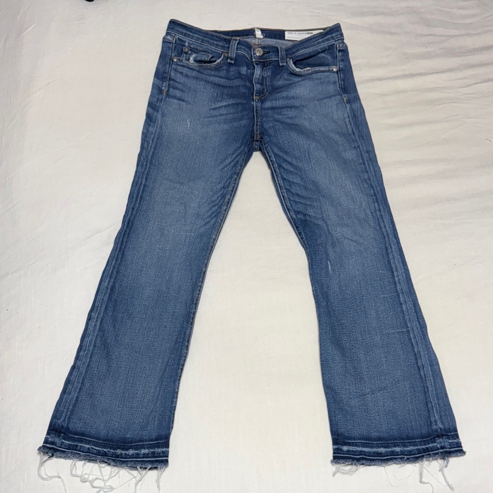 Rag & Bone Classic Blue Wide Leg Jeans